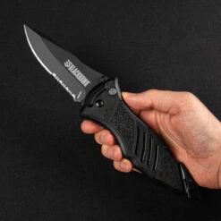 Blackhawk CQD Button Lock Folding Knife -Outdoor Utility Shop BH15M311BK.1 62822.1694693974.1280.1280 25085.1694786858