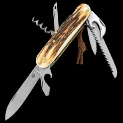 Fox Multipurpose Pocket Knife Stag 7 15 Fox Multipurpose Pocket Knife Stag 7 -Outdoor Utility Shop FOX 226 7 SCE03 36470.1678276057