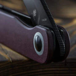 Kizer Squidward Richlite Red Folding Knife