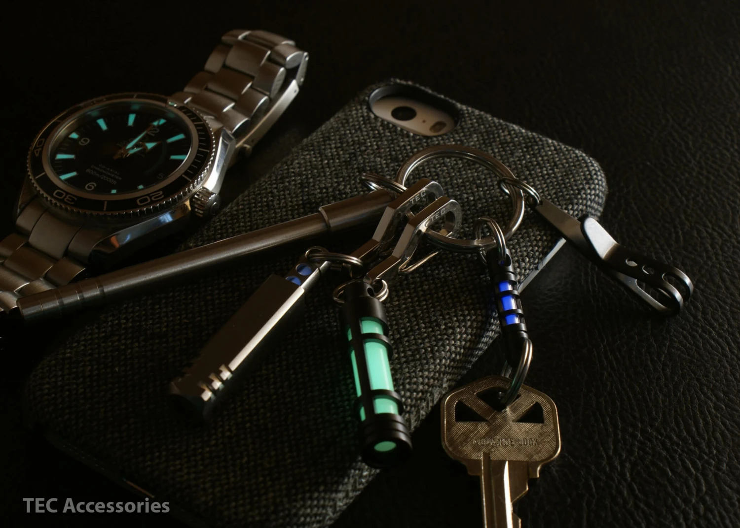 Tec Accessories Embrite Glow Fob Stainless Steel 3 Tec Accessories Embrite Glow Fob Stainless Steel